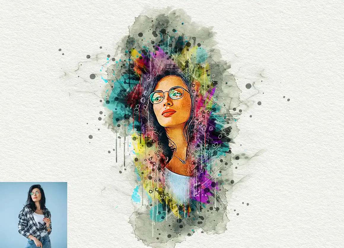 Watercolor Artistic Photoshop Action 4 078705