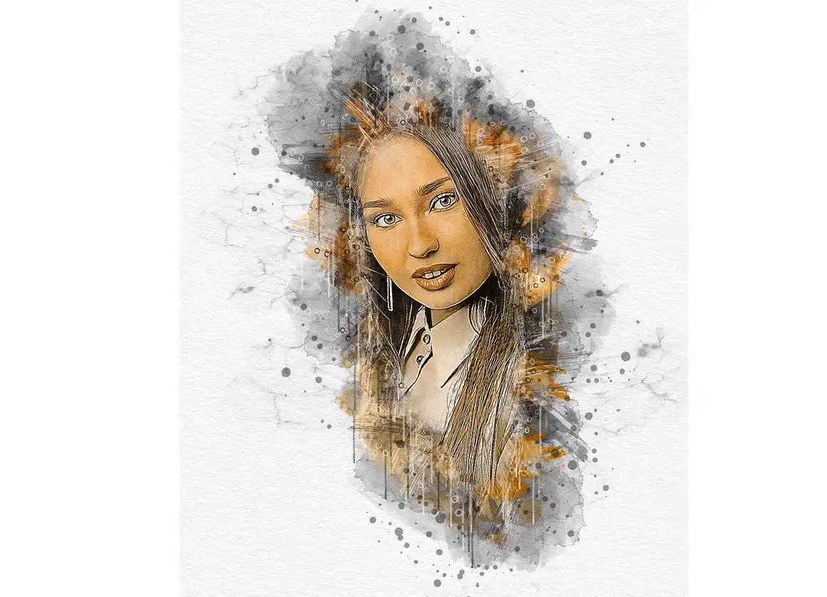 Watercolor Artistic Photoshop Action 5 078705