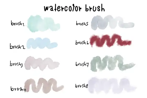 Watercolor Brush Set for Procreate 7 074029