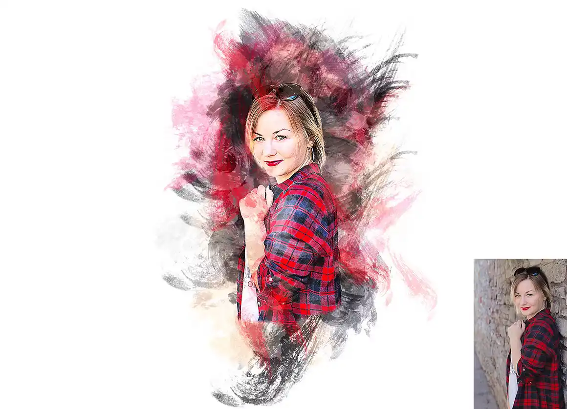 Watercolor Canvas Photoshop Action 8 078705