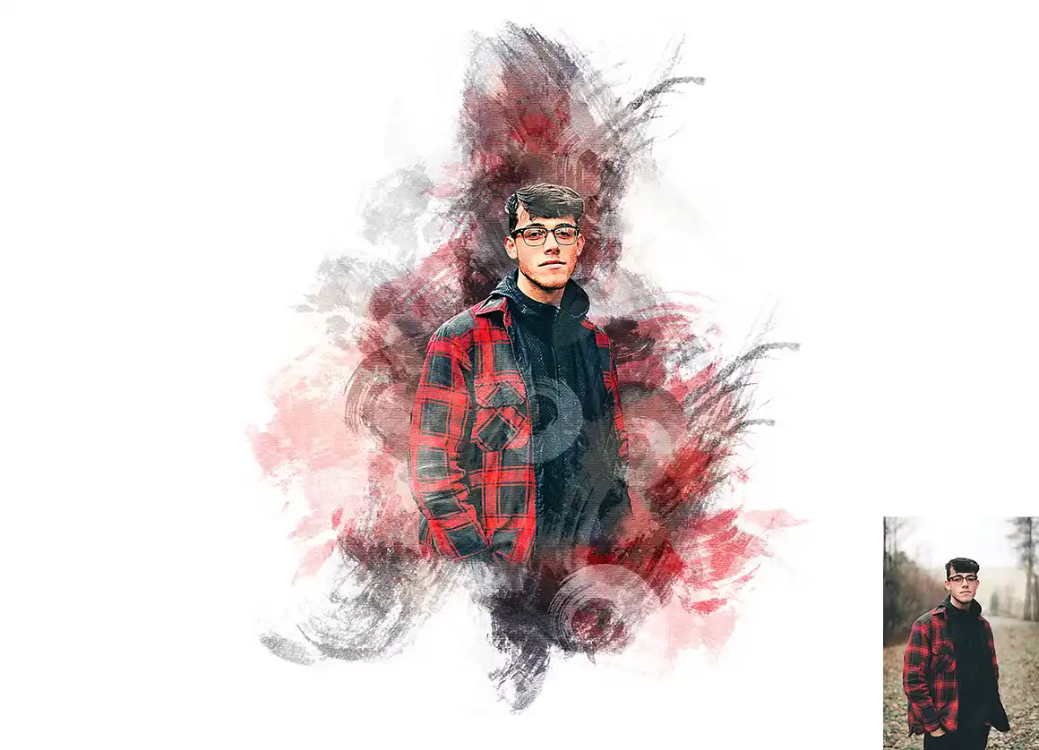 Watercolor Canvas Photoshop Action 9 078705