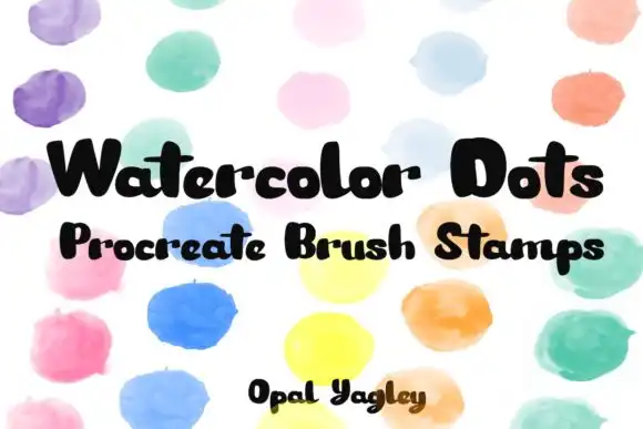 Watercolor Dots Procreate Stamps