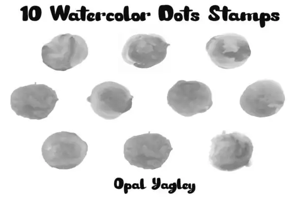 Watercolor Dots Procreate Stamps 3 Watercolor Dots Procreate Stamps