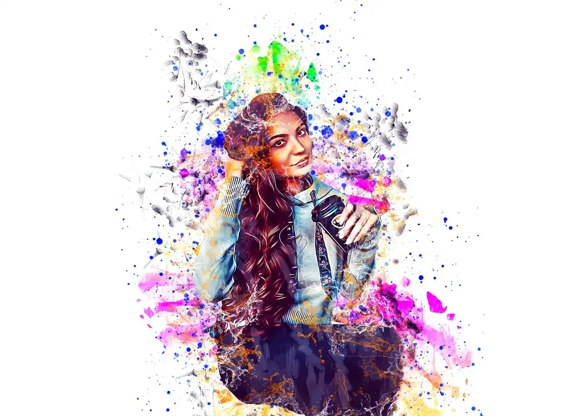 Watercolor Oil Paint PS Action 7 078705