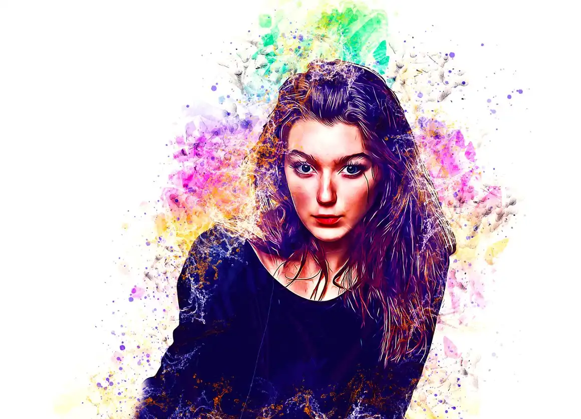Watercolor Oil Paint PS Action 6 078705