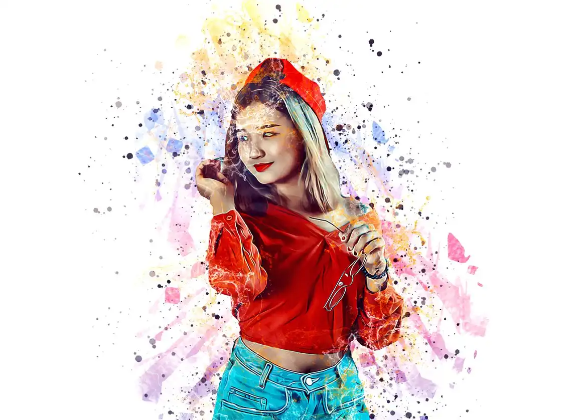 Watercolor Oil Paint PS Action 12 078705