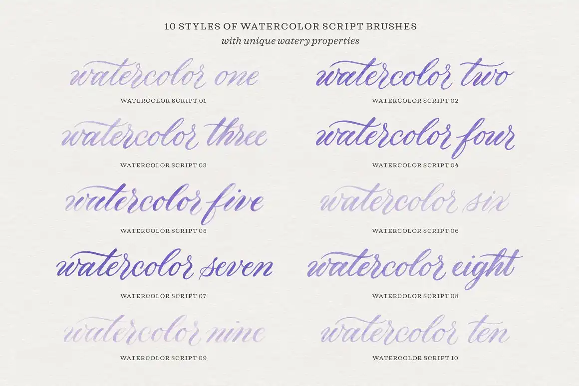 Watercolor Script Procreate Brushes Free Download