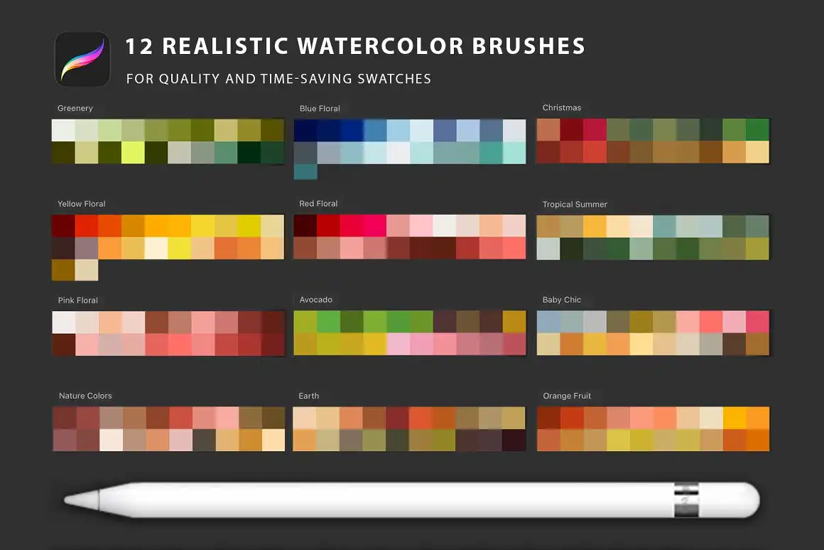Watercolor Tool Kit for Procreate 10 074029