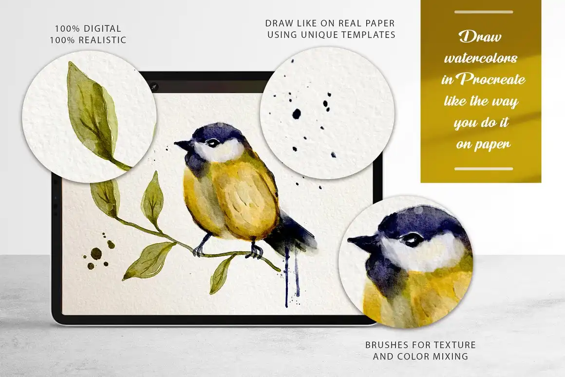 Watercolor Tool Kit for Procreate 8 074029