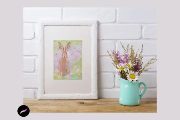 Watercolour Splatter Hares Procreate 4 074029
