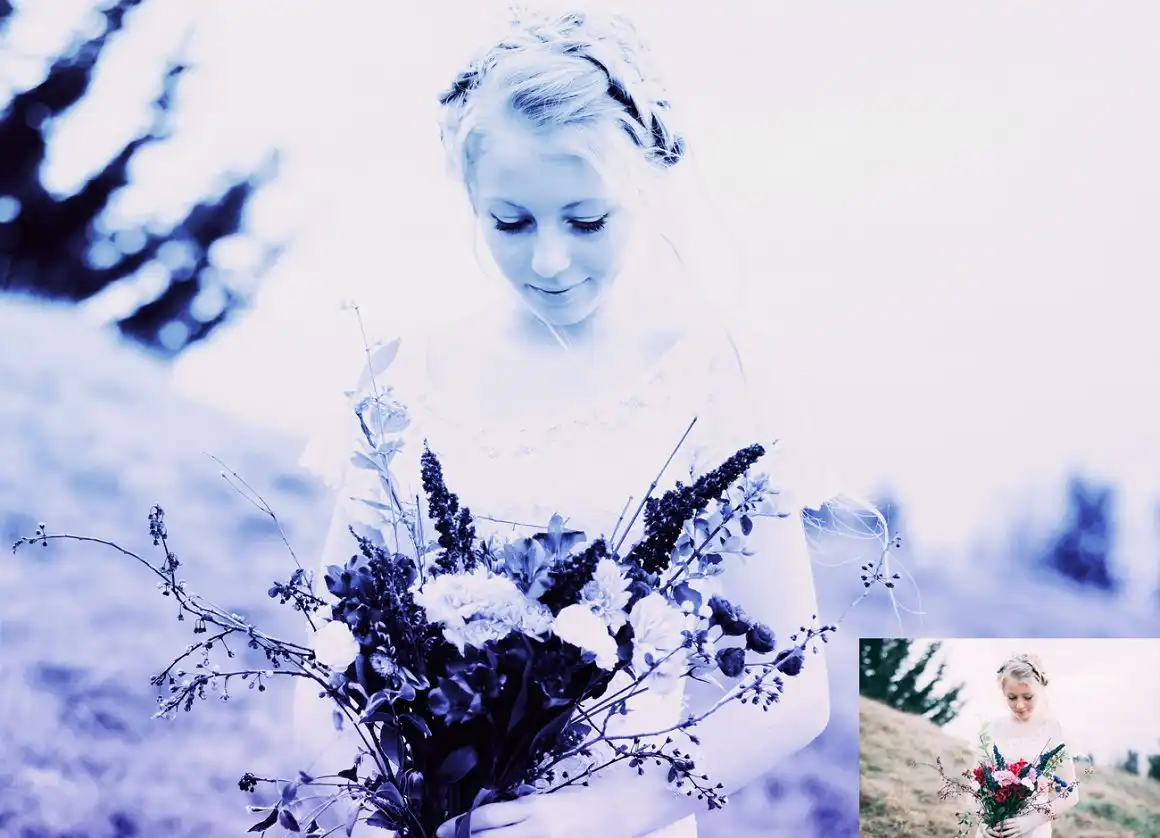 White Blue Color Effect 8 078705
