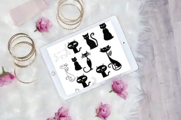 10 Beautiful Cat Brush Stamps V 3 3 10 beautiful cat brush stamps v 3 graphics 27736885 2 580x387 37807