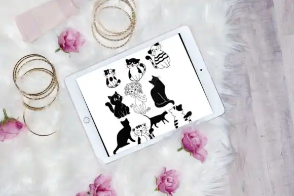 10 Beautiful Cat Brush Stamps V 5 3 10 beautiful cat brush stamps v 5 graphics 28306145 2 580x387 37888