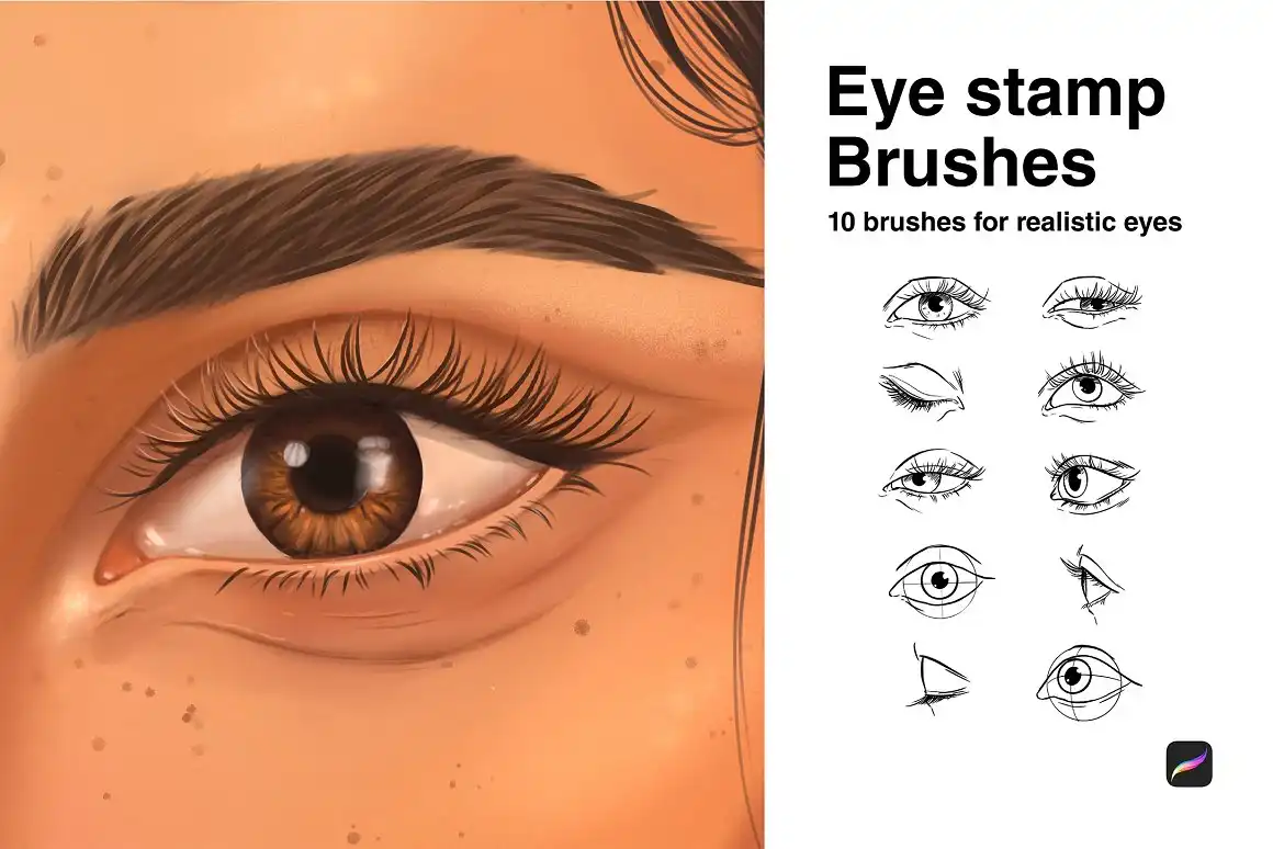10 Eyes Stamps Procreate