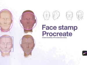10 face stamps procreate 39542