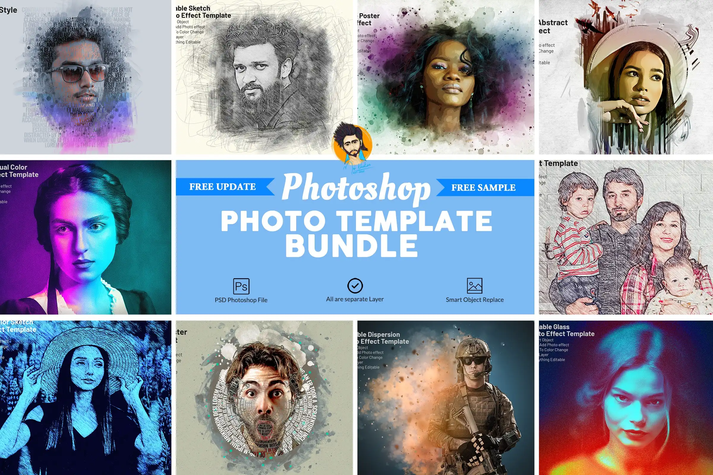 10-IN-1 Photo Effect Template Bundle