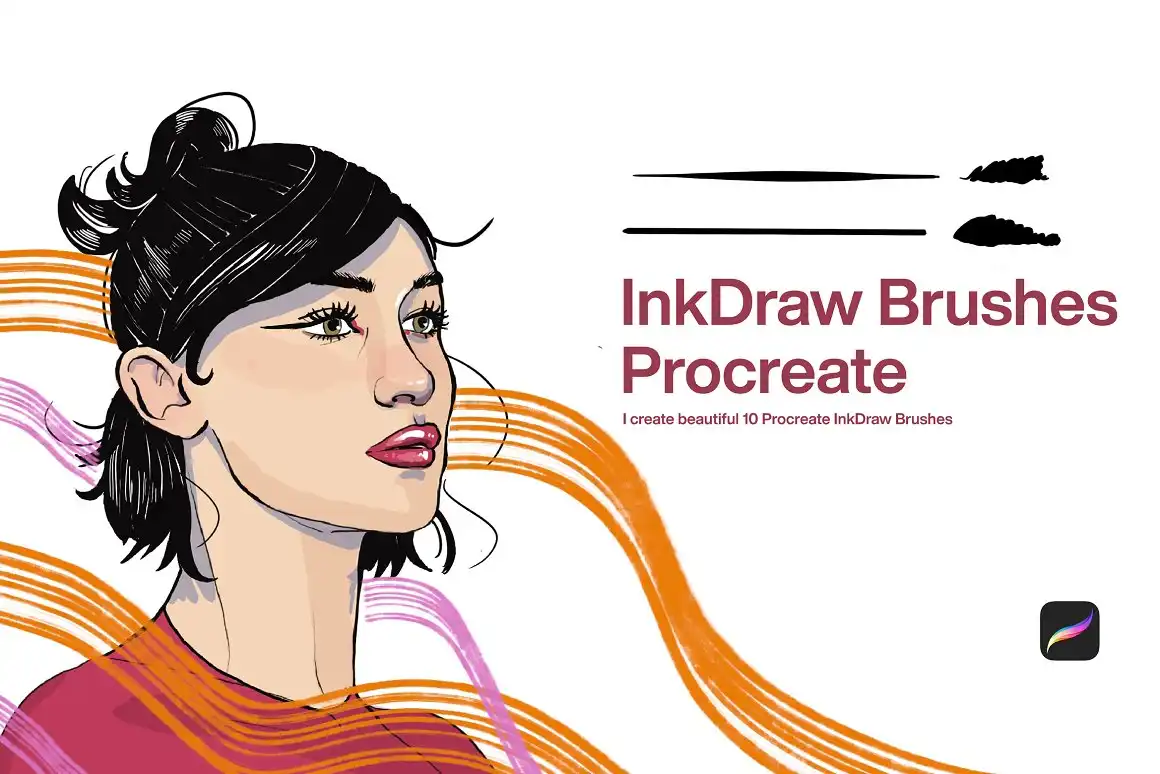 10 Ink Draw Brushes Procreate