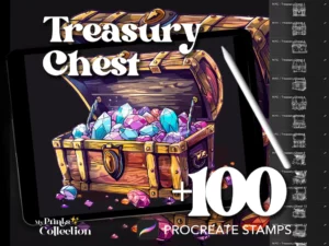 100+ procreate treasury chest stamps 43061