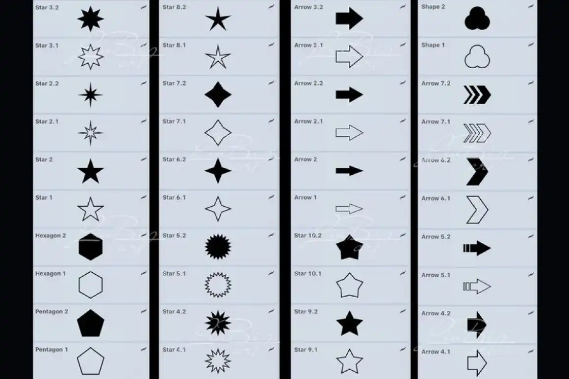 100 Procreate Geometric Brushes Set 3 100 procreate geometric brushes set (2) 35896