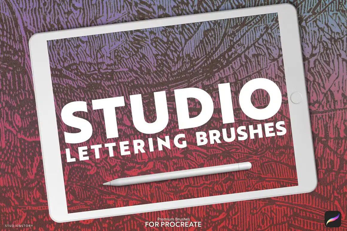 12 Lettering Brushes for Procreate