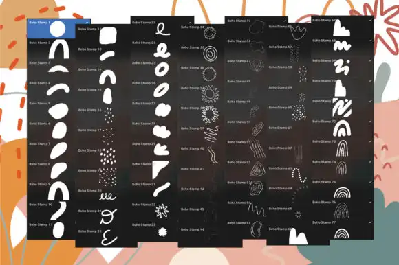 140 Boho Procreate Brushes Stamps 3 140 boho procreate brushes stamps graphics 25896158 5 580x386 38515