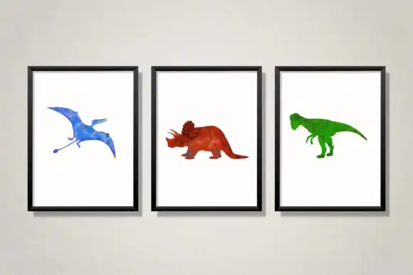 16 Dinosaur Stamp Brushes for Procreate 4 16 dinosaur stamp brushes for procreate graphics 27335632 3 580x387 36433