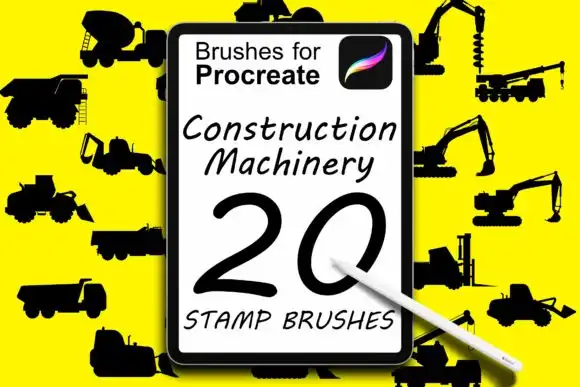 20 Construction Machines for Procreate