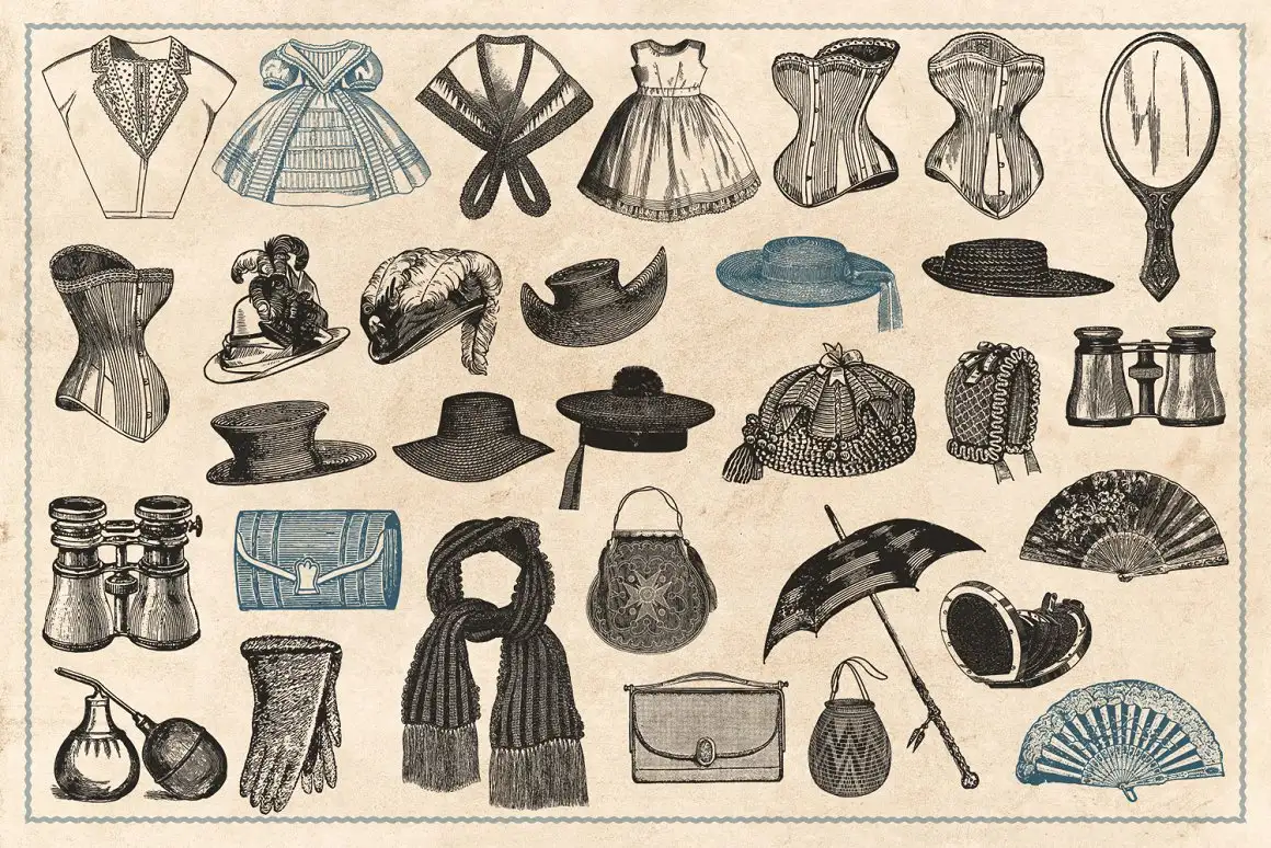 200 Vintage Fashion Illustrations 3 200 vintage fashion illustrations (3) 20335