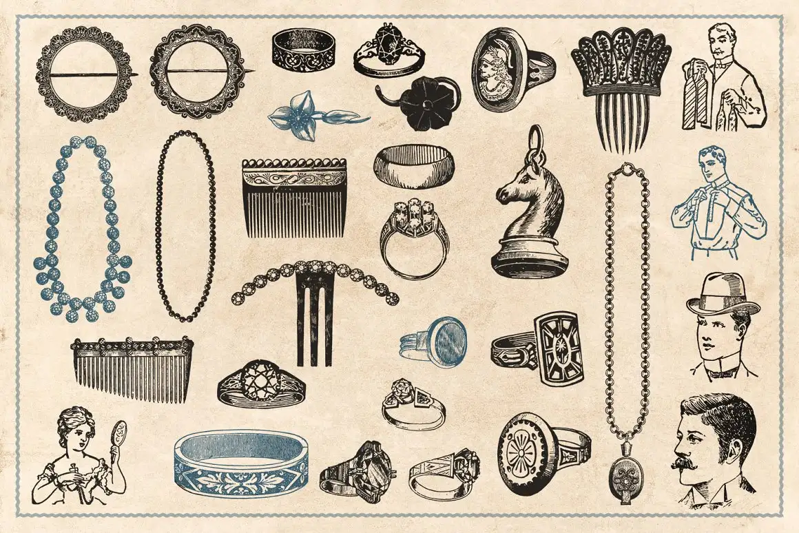 200 Vintage Fashion Illustrations 9 200 vintage fashion illustrations (8) 20202