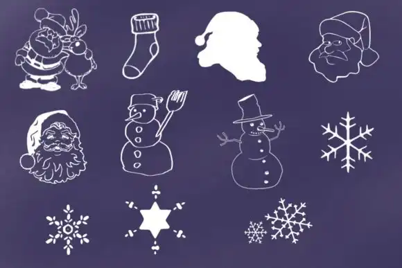 22 Brushes of Christmas Stamps for Procreate Set 5 22 brushes of christmas stamps for procreate set 3 33232
