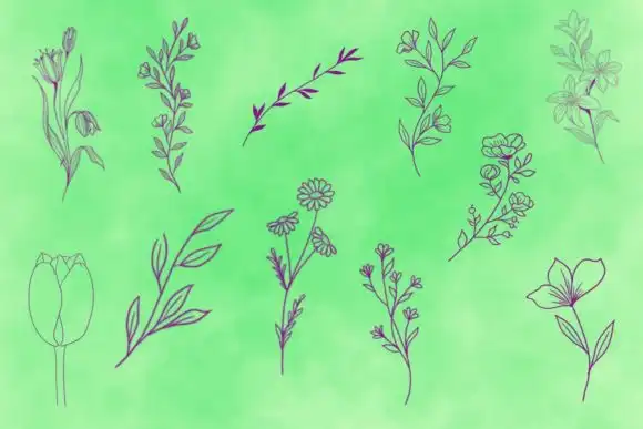 22 Brushes of Flowers Stamps for Procreate 4 22 brushes of flowers stamps for procreate 2 33167