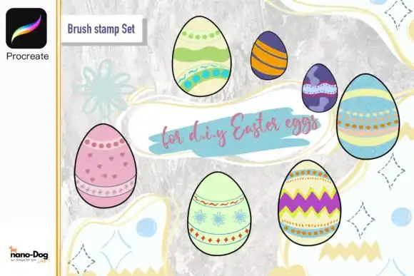 24 Brush D.I.Y Eggs for Easter Day