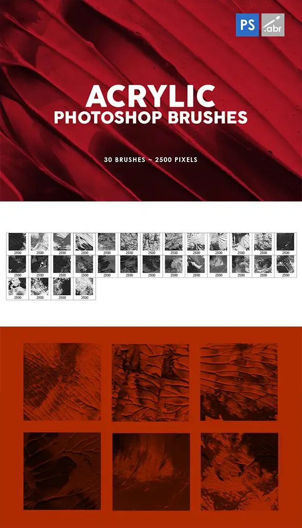 30 Acrylic Photoshop Stamp Brushes 2 5 30 acrylic photoshop stamp brushes 2 11141