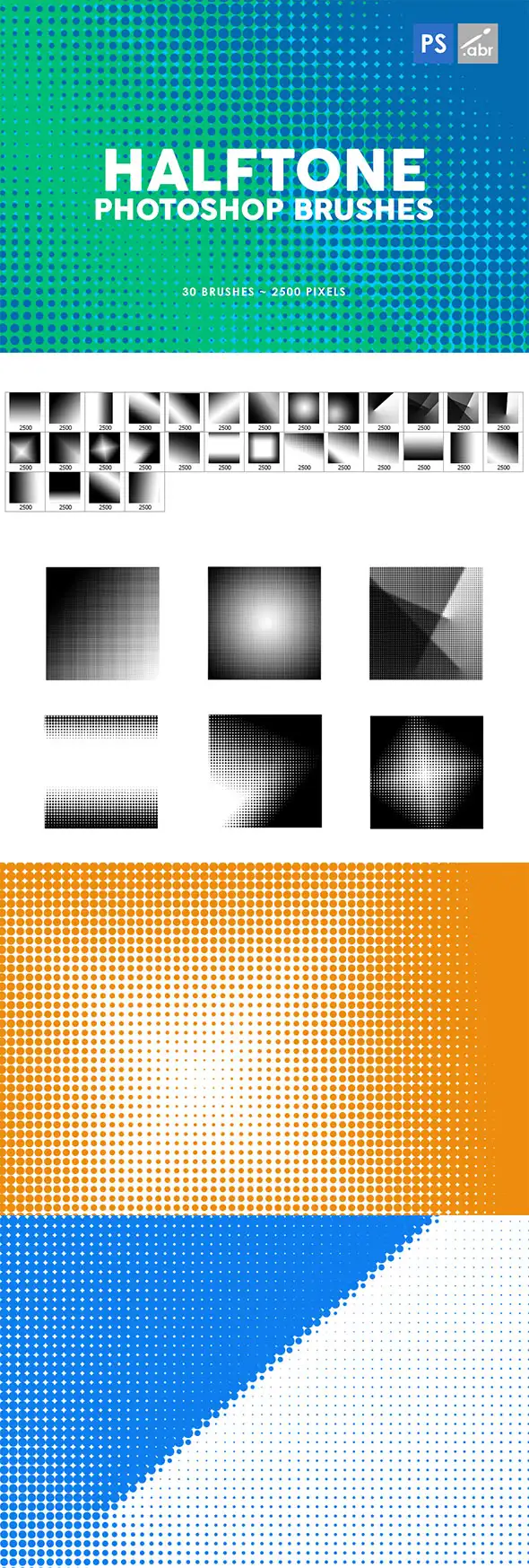 30 Halftone Gradients Photoshop Stamp Br 3 30 halftone gradients photoshop stamp brushes 12315