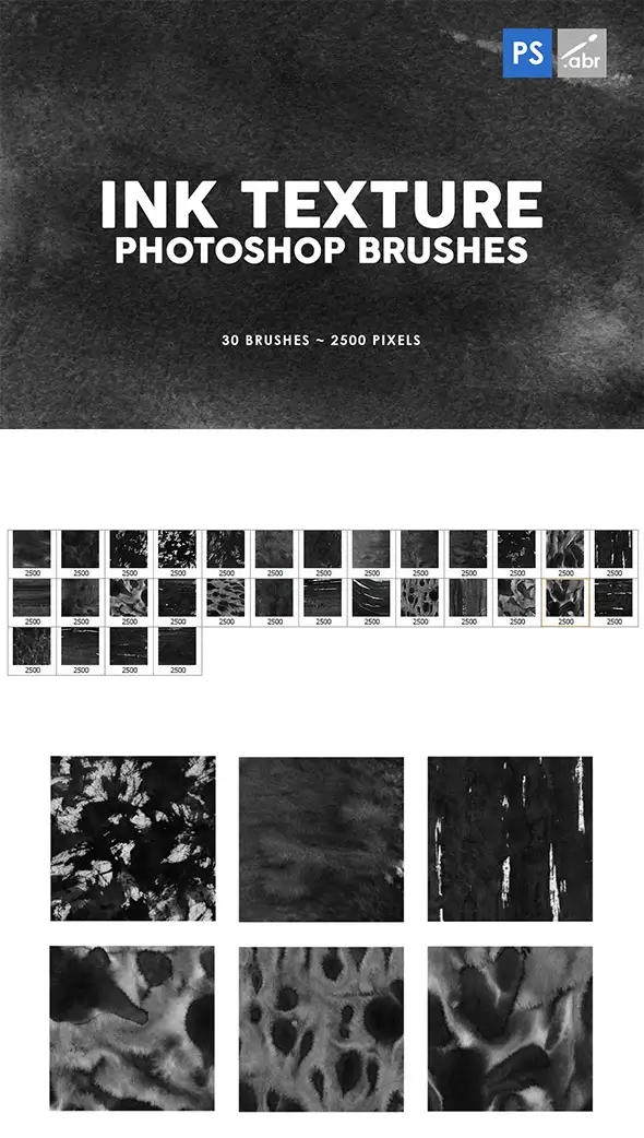 30 Ink Texture Photoshop Stamp Brushes 1 5 30 ink texture photoshop stamp brushes 1 (2) 11316