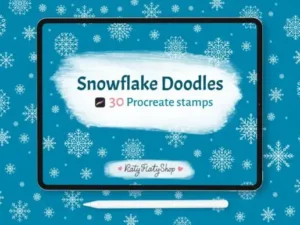 30 snowflakes procreate stamps graphics 20066673 1 1 580x387 34337