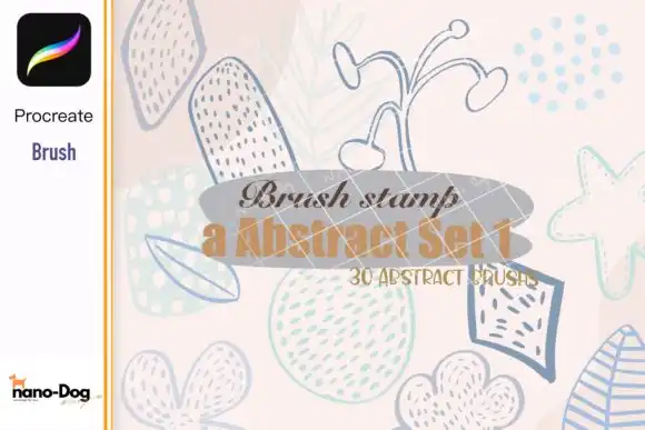30 abstract brush stamps procreate brush