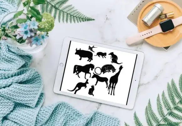 30 Beautiful Animal Brush Stamps BUNDLE