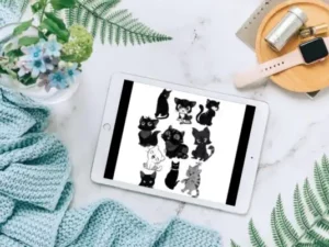30 beautiful cat brush stamps bundle v 1 graphics 28310812 2 580x401 39156