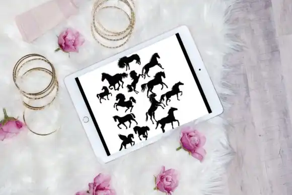 30 Beautiful Horses Brush Stamps 3 30 beautiful horses brush stamps graphics 28367021 2 580x387 37916