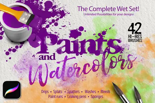 42 Paint and watercolor brushes 7 42 paint and watercolor brushes 39199