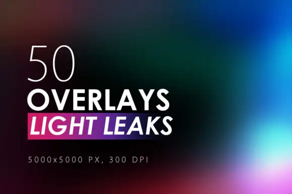 50 Light Leaks Overlays