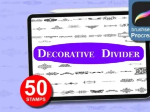 50 decorative divider brushes procreate graphics 27335959 1 1 580x387 38430