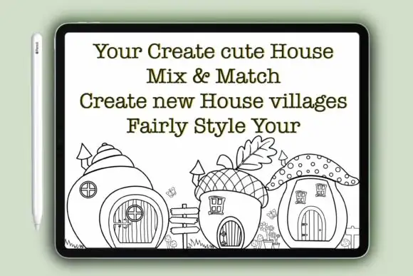 53 Doodles for Fairy houses brush Stamp 3 53 doodles for fairy houses brush stamp graphics 11619289 2 580x387 24718