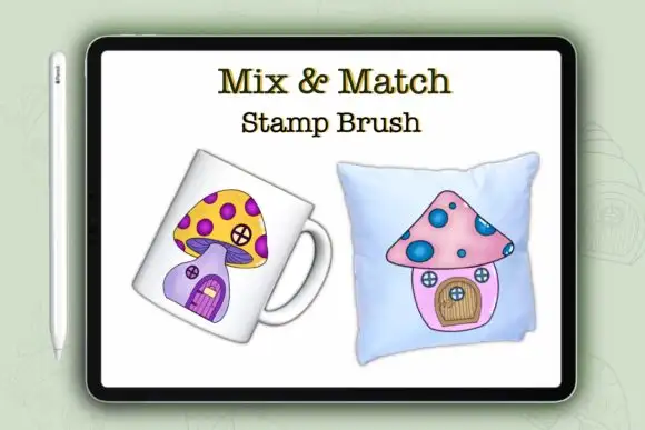 53 Doodles for Fairy houses brush Stamp 4 53 doodles for fairy houses brush stamp graphics 11619289 580x387 (1) 24711
