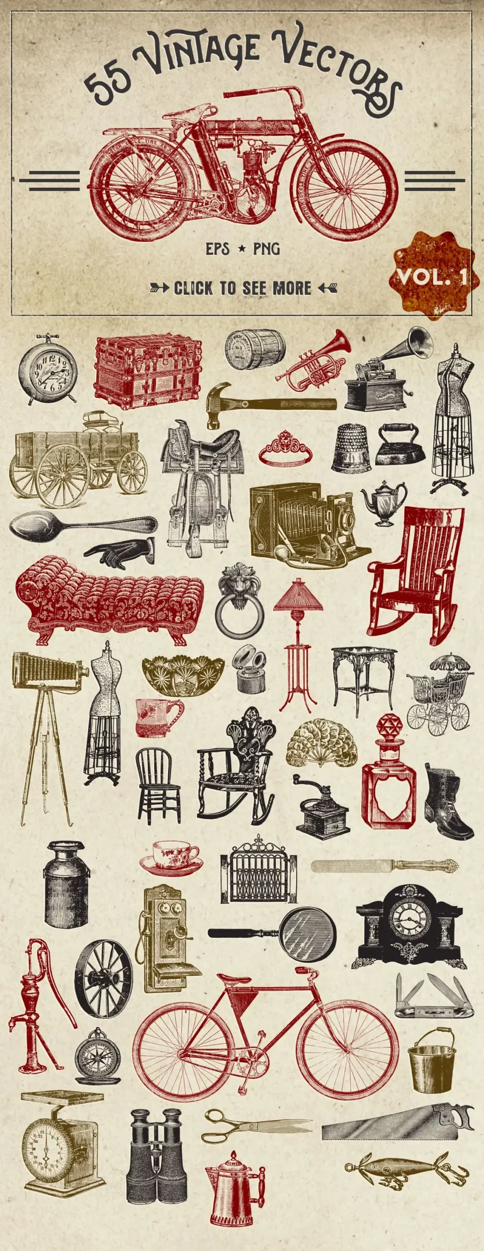 55 Vintage Vector Graphics