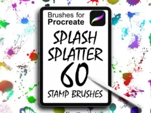 60 splash & splatter, procreate brush 38953