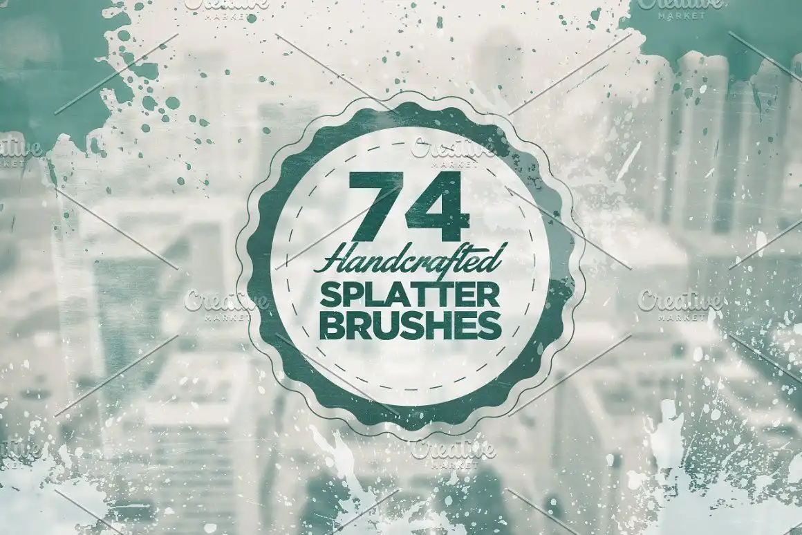 74 Handcrafted Splatter Brushes