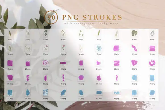 90 Procreate & PS Stamp Brushes 4 90 procreate & ps stamp brushes (7) 45000