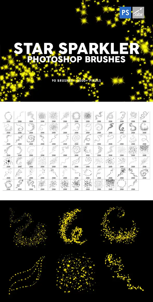 90 Star Sparkler Photoshop Stamp Brushes 5 90 star sparkler photoshop stamp brushes (2) 12937